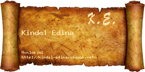 Kindel Edina névjegykártya